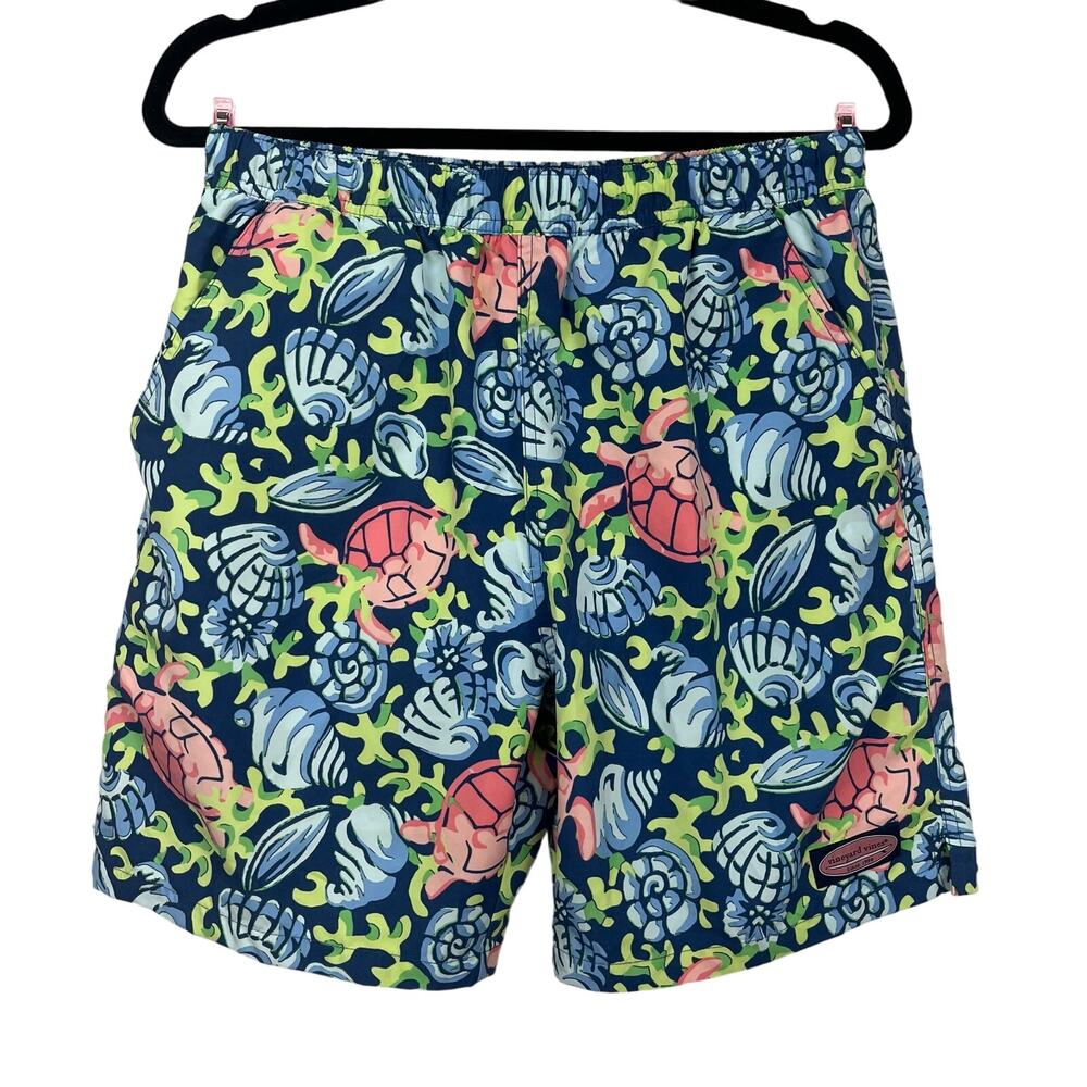 Vineyard Vines Men's Swim Shorts Trunks Small Lined Pockets Turtles Shells